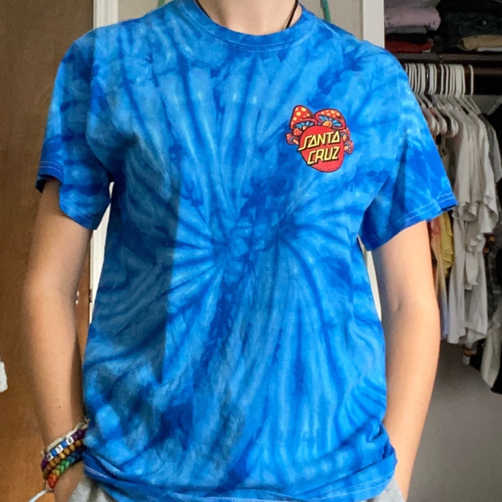 Blue TieDye Santa Cruz Tee